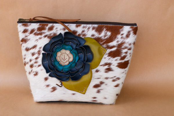 Cowhide Makeup Bag