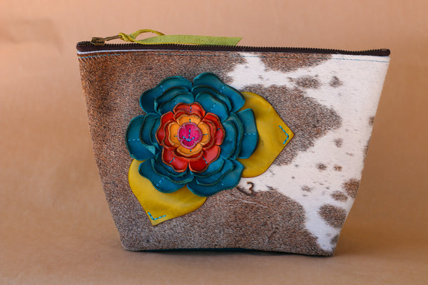 Cowhide Makeup Bag