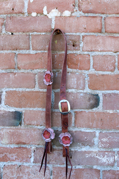 Leather Flower Headstall