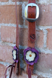 Leather Flower Headstall