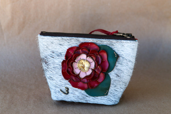 Mini Cowhide Makeup Bag