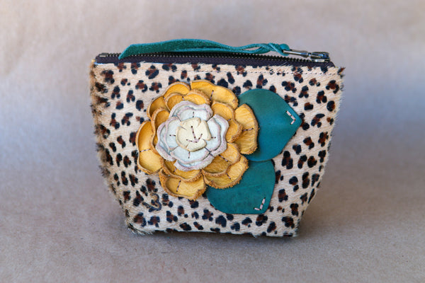 Mini Cowhide Makeup Bag