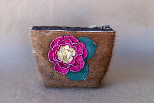 Mini Cowhide Makeup Bag