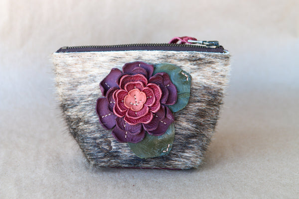 Mini Cowhide Makeup Bag