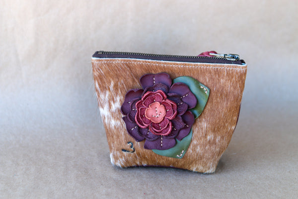 Mini Cowhide Makeup Bag