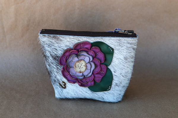 Mini Cowhide Makeup Bag