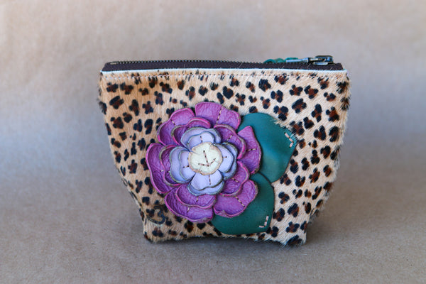 Mini Cowhide Makeup Bag