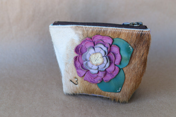 Mini Cowhide Makeup Bag