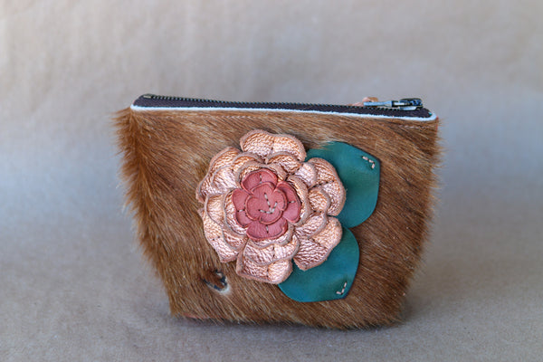 Mini Cowhide Makeup Bag