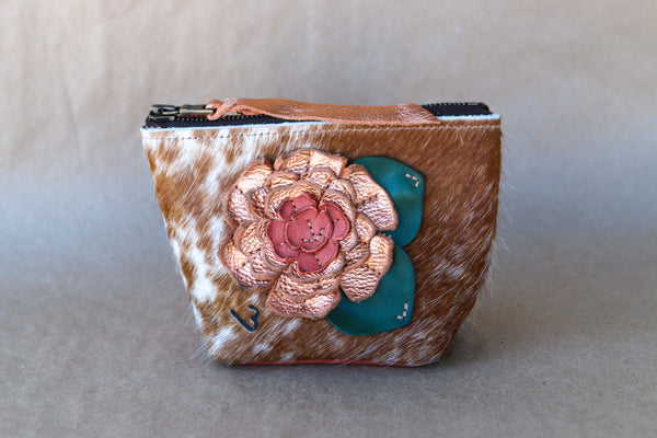 Mini Cowhide Makeup Bag