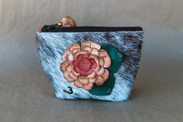 Mini Cowhide Makeup Bag