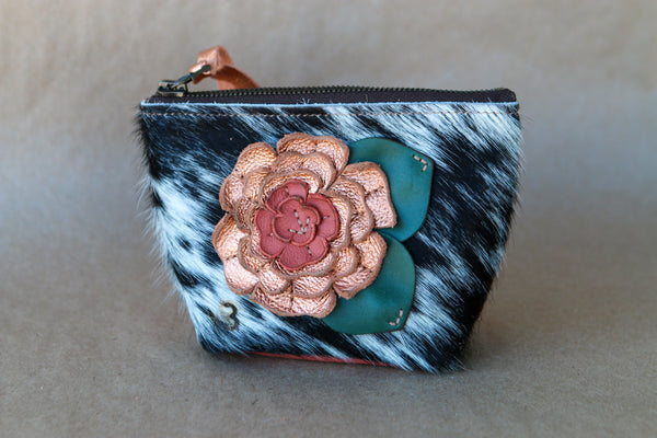 Mini Cowhide Makeup Bag