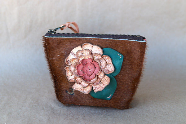 Mini Cowhide Makeup Bag