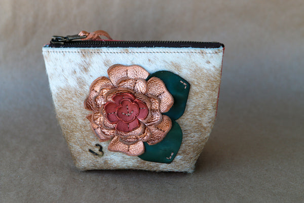 Mini Cowhide Makeup Bag