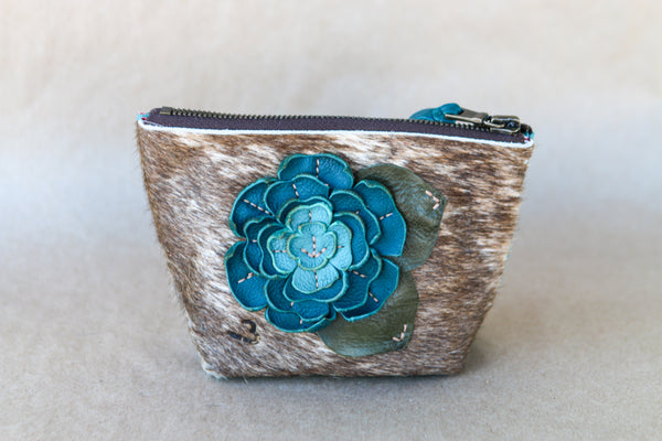 Mini Cowhide Makeup Bag