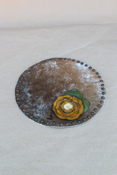 10" Cowhide Centerpiece